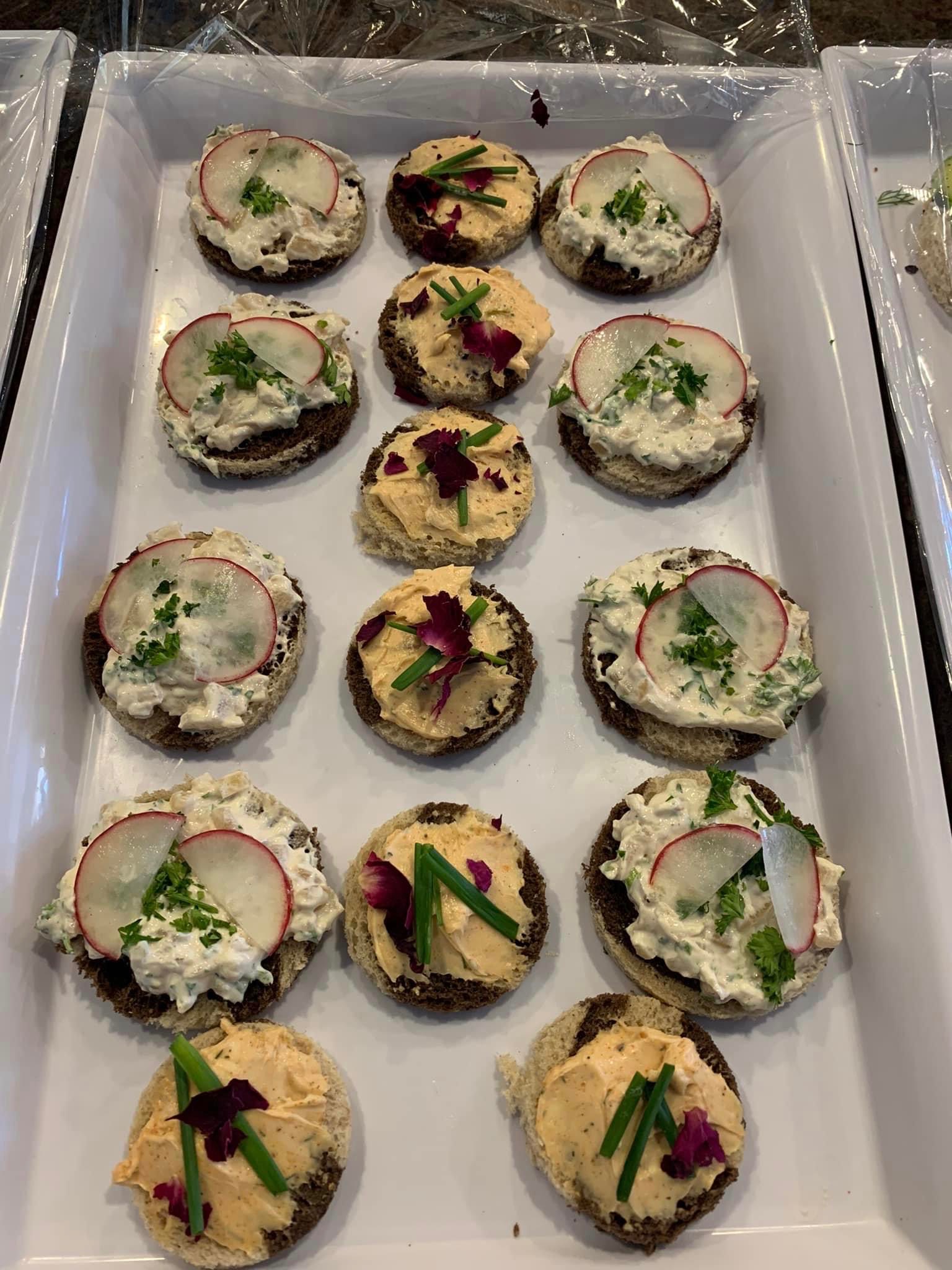 Cheese spread for Hors D'oeuvres seasoned with Lauri Lee's Low Sodium Party Dip MIxes